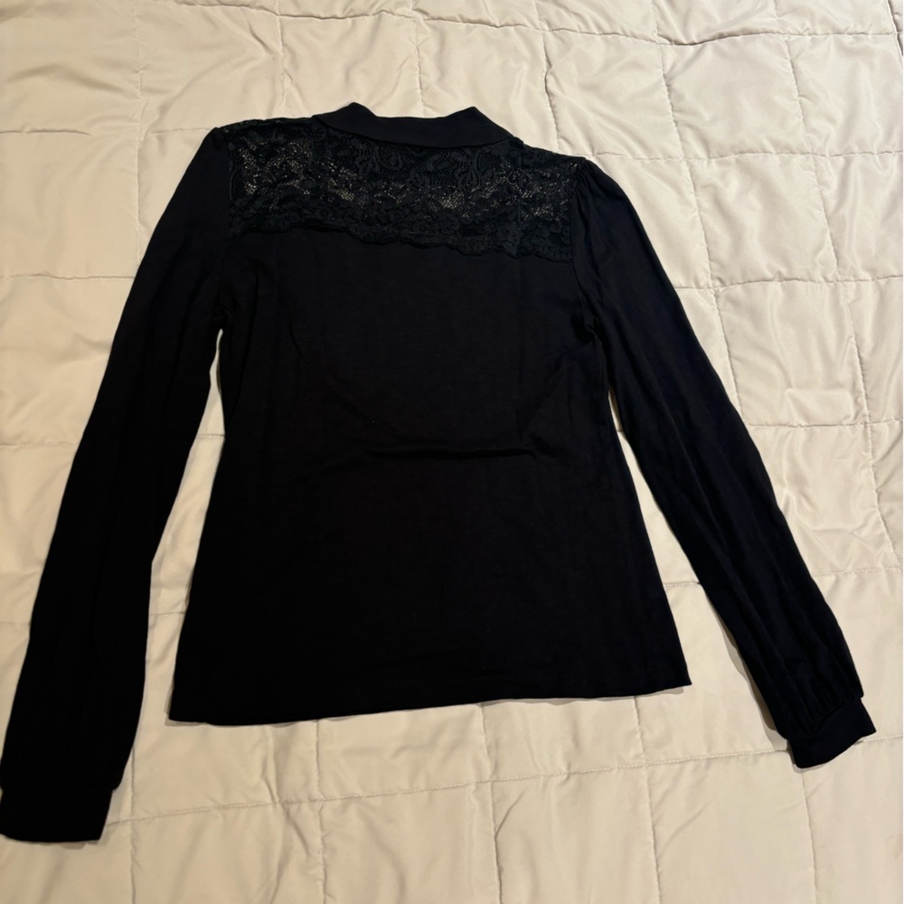 Tahari lace mock neck long sleeve